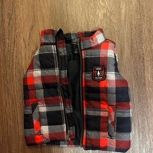 Tommy Hilfiger Kids Checkered Vest - Red, Black, and White